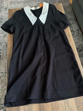 Tory Burch Black Dress with Contrasting White Collar